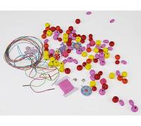 Lena Bricolage Sac Avec 400 5 Pendentifs Et 6 Ficelles Rose Set De Perles Enfiler En Bois Pour Enfants Partir De 4 Ans 32004