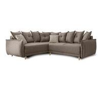Lena - canapé d'angle convertible - avec coffre - style scandinave - 5 places - gauche - Latte Latte G