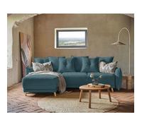 Lena - canapé d'angle réversible convertible - 4 places - style scandinave - Bleu turquoise Bleu turquoise