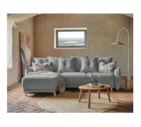 Lena - canapé d'angle réversible convertible - 4 places - style scandinave - Gris clair