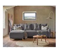 Lena - canapé d'angle réversible convertible - 4 places - style scandinave - Gris foncé