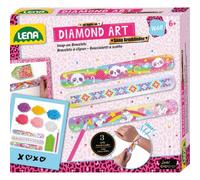 Lena® Diamond Art Bracelets Snap, Trois Bracelets à encliqueter avec de ravissants Motifs de Licorne, pour Les Enfants à partir de 6 Ans