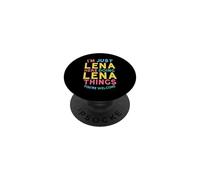 Lena Fait des Choses avec Lena, nom Amusant de Lena PopSockets PopGrip Adhésif