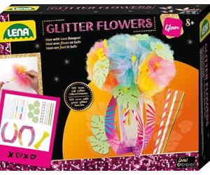 LENA - fleurs scintillantes, un bouquet de fleurs en tulle qui ne se fane jamais, être fabriqué à partir de tulle, de pailles en papier, de cure-pipes