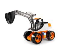 Lena GIGA Trucks Pelleteuse Pro - Rotation 360°, Profondeur 20 cm, Axes Acier 6 mm, 63 cm, Jouet bac à Sable pour Enfants dès 3 Ans