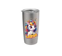 LENA - Joli prénom de fille avec un licorne adorable Gobelet isotherme en acier inoxydable double paroi