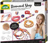 LENA Kit de bricolage Diamond Shop 2000 perles colorées pour colliers bracelets bagues