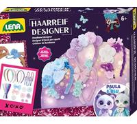Lena Kit de bricolage Glam - Serre-tête design - Accessoires pour cheveux pour fille - Kit complet avec pompons, rubans de satin et fleurs - Bricolage créatif comme cadeau pour les enfants à partir de