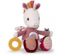 Lilliputiens Peluche d'activités Lena – Hochet interactif, miroir, anneau silicone – Rose