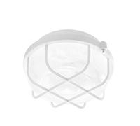 Lena Lighting Plafonnier LED rond en saillie HV 5 W 210 mm 550 lm Ra > 80 3000 K IP44 IK06 Blanc Boîtier PC avec grille Classe énergétique A+