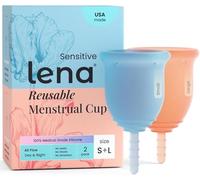 Lena Lot de 2 tasses sensibles Bleu et corail
