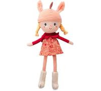 Lena Poupée Câline En Tissu Doux Avec Bonnet Amovible,Boîte Cadeau Décorative-Stimule La Motricité Fine Et L¿Imagination,Jouet Éducatif-Idéal Pour Enfants Dès 2 Ans-83382