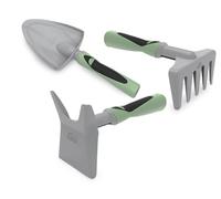 Lena Set de Sable de Jardin 3 pièces - Jouet pour bac à Sable avec Pelle, râteau et houe, Outil pour Enfants avec poignées en Caoutchouc, Jouet de Sable Robuste pour l'intérieur et l'extérieur à