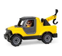 LENA - Truckies Dépanneuse - Voiture Jouet 20 cm avec essieux en Acier, Crochet de remorquage et Figurine - Véhicule Robuste pour intérieur et extérieur - Dès 2 Ans - Certifié TÜV - Made in Europe