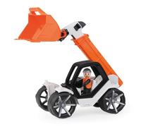 Lena TRUXX² Chargeur télescopique avec Pelle - Jouet de Camion avec Bras de Levage à 2 Niveaux (jusqu'à 34 cm Extensible jusqu'à 34 cm), pneus en Caoutchouc et Figurine de Jeu, chargeuse sur Roues