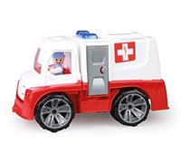 Lena d'urgence TRUXX avec Figurine et civière, Accessoires, Ambulance avec Portes ouvrantes, véhicule Jouet pour Enfants à partir de 24m +, 04456, Argenté et Bleu