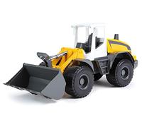 Lena Worxx Liebherr L538 Litronic Chargeur, véhicule de Chantier réaliste, Jouet Robuste avec Pelle et poignée fonctionnelles, pour Enfants à partir de 3 Ans, Jaune