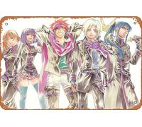 Lenalee Lee, D Gray Man, Allen Walker, Lavi (D Gray Man), Yu Kanda Anime Poster Décoration murale rétro en métal Plaque en métal 20,3 x 30,5 cm