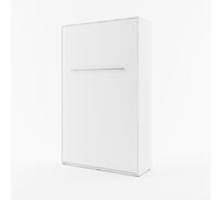 Lenart Concept Pro CP02 Lit mural, 120 x 200 cm, lit pliant, armoire avec lit pliant intégré, lit fonctionnel, blanc mat