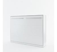 Lenart Concept Pro CP04 lit mural, 140 x 200 cm, lit pliant horizontal, armoire fonctionnelle, blanc mat