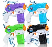 lenbest 4 Pack 150ml Pistolet a Eau - 10m Longue Distance Petit Pistolets et Fusils à Eau - Puissant Adulte Enfants- Jouet Plage Piscine Fête d'été