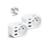 LENCENT 2 Packs Adaptateur Prise USA Américaine Canada Mexique Thaïlande