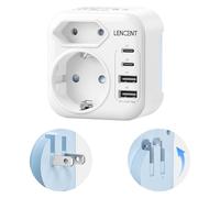 LENCENT 6 en 1 Adaptateur Prise Japon Pliable, Adaptateur Japon Type A