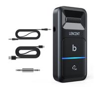 LENCENT Adaptateur Bluetooth 5.0 Transmetteur-Récepteur 3,5 mm - 16h, Micro mains-libres, Deep Bass