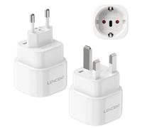 LENCENT Adaptateur de Voyage Prise Type C et Type G pour l'île Maurice Prise de Voyage Fiche de Voyage Prise Adaptateur Secteur Fiche Adaptateur Adaptateur électrique