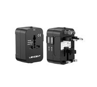 LENCENT Adaptateur de Voyage Universel Prises Americaine Anglaise Europe Australie Prises Internationale avec 2 USB pour Plus de 200 Pays