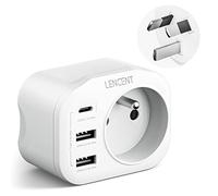 LENCENT Adaptateur Prise AU Australie Chine Nouvelle-Zélande, avec 2 Ports USB & 1 Port USB-C adapté à AUS Prise Française Adaptateur électrique Mâle AU Femelle France, Type I