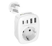 LENCENT Adaptateur Prise Australie AUS Chinois avec 2 Ports USB et 2 Type C
