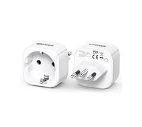 LENCENT Adaptateur Prise Brésil Deux pièces, Adaptateur de Voyage Europe Francaise FR 2 Broches vers BR 3 Broches pour Brésil, Adaptateur de Prise France Brésil,Type N