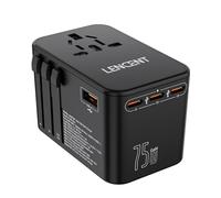 LENCENT Adaptateur Prise Universelle de Voyage GaN 75W, Chargeur Universel