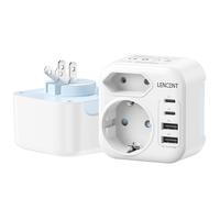 LENCENT Adaptateur Prise USA Adaptateur Prise Canada Americaine US avec USB C Adaptateur de Voyage Type A Adapter Chargeur pour États-Unis Japon New York Canada Mexique Thailande