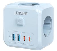 LENCENT Murale Europe Prise Multiple Secteur USB Multiprise Murale 7 en 1