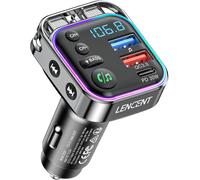 LENCENT Transmetteur FM Allume Cigare Bluetooth 5,3 Bluetooth Voiture Émetteur FM Radio Adaptateur Charge Rapide de Voiture PD 30W & QC3.0 18W Hi-Fi, Appels Clairs Adaptateur Bluetooth FM pour Voiture