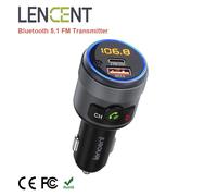 LENCENT - transmetteur FM pour voiture, modulateur Bluetooth 5.1, avec Type C PD 20W et QC3.0 18W, chargeur rapide, lecteur MP3, Kit Radio pour voiture