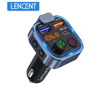 LENCENT transmetteur FM sans fil Bluetooth 5.0 Kit mains libres pour voiture avec lecteur Mp3 USB rapide type-c PD 20W + QC3.0