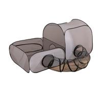 L'Enclos pour Chats - Le Parc d'Extérieur pour Animaux avec Un Tunnel Circulaire,Clôture Pliable avec Tunnel Et Maison De Jeu pour Animaux pour Chaton Chien Et Lapin