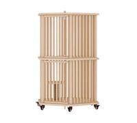 L'enclos Respirant pour Chat, Cage for Chat en Bois Massif, avec Roues Parc for Animaux De Compagnie pour Chaton, Cochon d'Inde, Lapin et Chinchilla(73x108cm/28.7x42.5in)