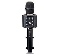 Lenco BMC-090BK - Microphone Bluetooth pour karaoké avec enceinte et éclairage - Noir