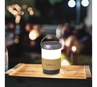 Lenco BTL-030BA Lampe (40?h, Fonctionnement sur batterie), Enceinte Bluetooth, Blanc, Marron