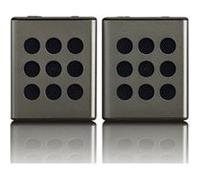 ENSEMBLE D'ENCEINTES STÉRÉO BLUETOOTH AVEC 8 HEURES D'AUTONOMIE AVEC ACCESSOIRES GRIS