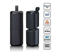 Lenco BTP-400BK - Enceinte Bluetooth® 2 en 1 - étanche (IPX7), noire