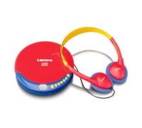 Lenco CD-021 Lecteur CD Portable pour Enfants - Discman - Casque avec limitation du Volume - Lit Les CD-R/RW - Batterie intégrée - avec câble de Charge - Rouge/Bleu