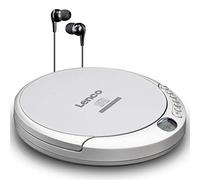 Lenco CD-201 - Lecteur CD portable Walkman - Diskman - CD Walkman - Fonction MP3 - Antishock - Avec écouteurs et câble de chargement micro USB - Argent