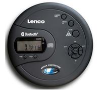 Lenco CD-300BK - Lecteur CD/MP3 Bluetooth® portable avec protection antichoc - Noir