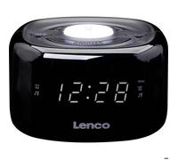 Lenco - Radio-réveil CR-12 - Radio FM avec veilleuse - Noir