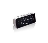 Lenco CR-18 White - Radio-réveil écran LED de 1,8 pouce - Blanc